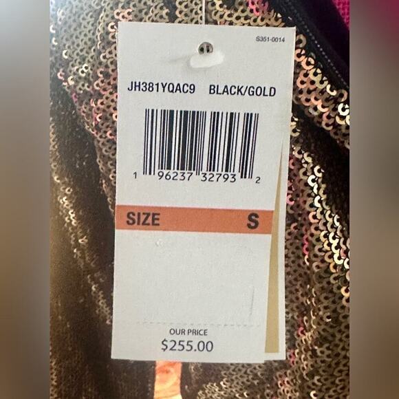 MICHAEL Michael Kors Gold Sequined Stretch Tulle Dress - NWT - Picture 8 of 9